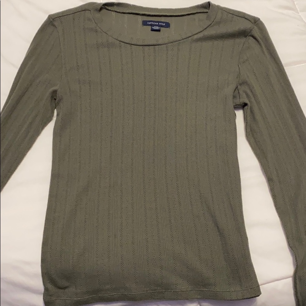 American Eagle Green Long sleeve top